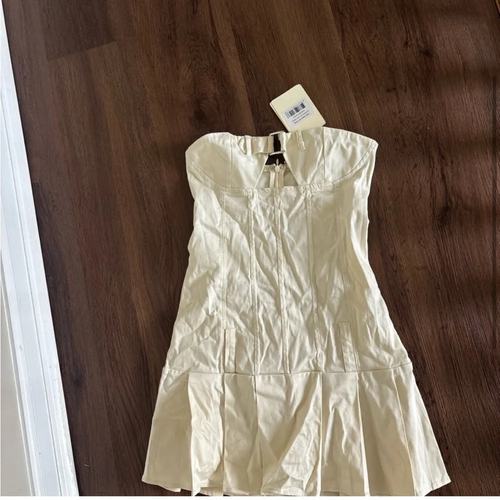 Peppermayo Cream strapless Mini Dress - Picture 2 of 2